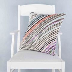 Rug Patterned Hand Woven Cushion  - 50x50 - Colorful Pillows, Wool Pillows