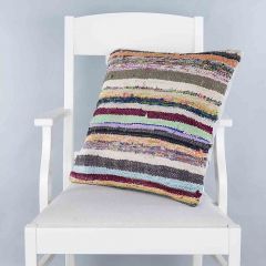 Modern Classical Rug Patterned Hand Woven Cushion   - 50x50 - Colorful Pillows, Wool Pillows