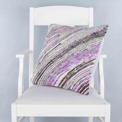 Modern Classical Rug Patterned Hand Woven Cushion   - 50x50 - Colorful Pillows, Wool Pillows