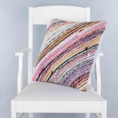 Modern Classical Rug Patterned Hand Woven Cushion   - 50x50 - Colorful Pillows, Wool Pillows