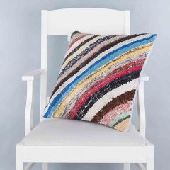 Modern Classical Rug Patterned Hand Woven Cushion   - 50x50 - Colorful Pillows, Wool Pillows