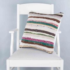 Modern Classical Rug Patterned Hand Woven Cushion   - 50x50 - Colorful Pillows, Wool Pillows