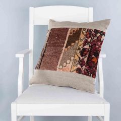 Modern Classical Rug Patterned Hand Woven Cushion   - 50x50 - Colorful Pillows, Wool Pillows