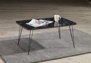 Black Marble Patterned Coffee Table - Black COFFEE TABLES