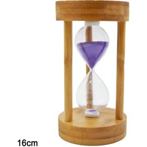 Wooden Round Hourglass 16 cm