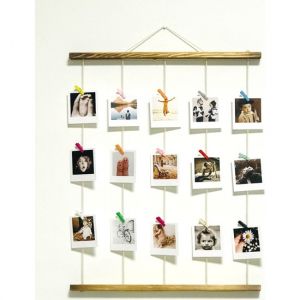String Photo Hanger Decorative Wooden Picture Frame