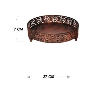 Decorative Tray Black Copper Patina - 27x27 - Copper Trays