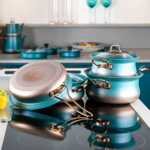 13-Piece Granite Aluminum Cookware Set