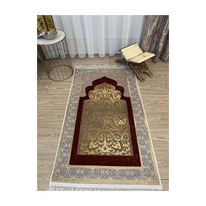 Brilliant Prayer Rug Soft Velvet Texture Non-Slip Leather Base - 120x75 - Colorful Throw Rugs, Fabric Throw Rugs