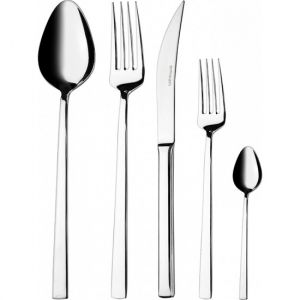 61-Piece Mirror Finish 12 Person, Stainless Steel Flatware Sets