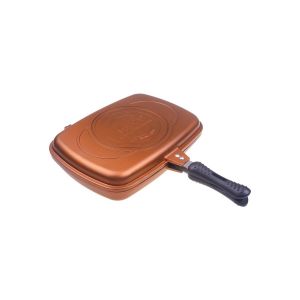 Glory - Double Sided Frying Pan Copper 36 cm - 46x36 - Copper GRILL & GRIDDLE PANS, Copper|Metal GRILL & GRIDDLE PANS