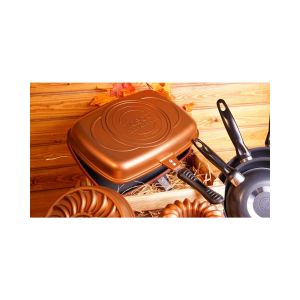 Glory - Double Sided Frying Pan Copper 36 cm - 46x36 - Copper GRILL & GRIDDLE PANS