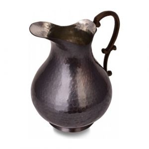 Copper Pinar Jug No. 2 Hand Forged Oxide - 20x16 - Black Pitchers