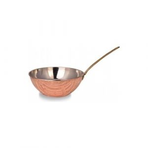 Copper Wok Pan 25 cm Hand Forged Base - 41x25 - Copper Woks & Stir-Fry Pans
