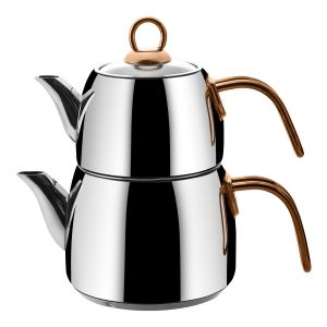 Midi Induction Based Teapot Set - 14x14 - Silver Teapots