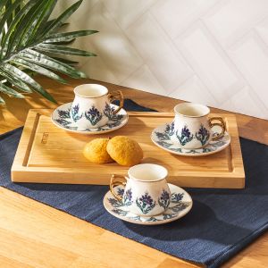 Clove 6 Person Coffee Cup Set - 7x11 - Blue coffee cups, Porcelan coffee cups