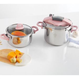 Pink 4+6lt Pressure Cooker Set