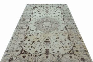 Antique Hand Woven Vintage Carpet - 274x166 - Beige Area Rugs, Wool Area Rugs