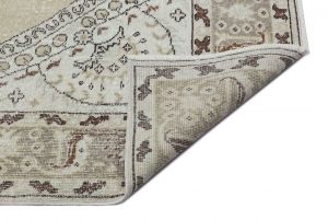 Unique Anatolian Vintage Antique Carpet - 296x173 - Beige Area Rugs, Wool Area Rugs