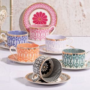 Porcelain Colorful Nescafe Set