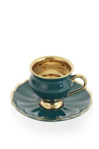 Porcelain Coffee Cup Set Green