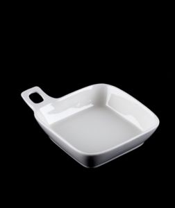 Porcelain Handled Square Bowl - 22 Cm