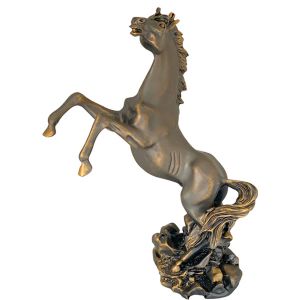 Polyester Prancing Horse Antique Tumbled Color