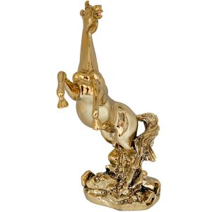 Polyester Prancing Horse Antique Plated Gold Color