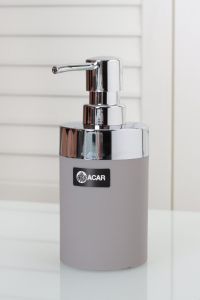 Round Liquid Soap Dispenser Gray