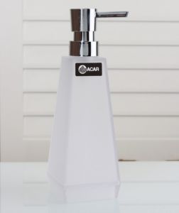 Liquid Soap Dispenser, Matted White Bathroom Accessories
