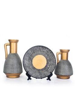 Ceramic Vase and Plate Decor