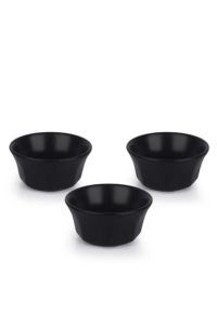 6-Pieces Ceramic Cookie Bowl Black