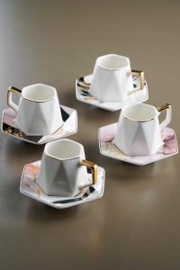 Porcelain Geometric Turkish Coffee Cup