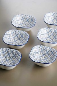 Mosaic 6 Pieces Marbling Pattern Porcelain Bowl 9 Cm
