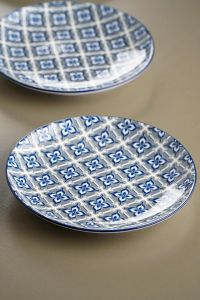 Mosaic 6 Pieces Marbling Pattern Porcelain Plate 15 Cm