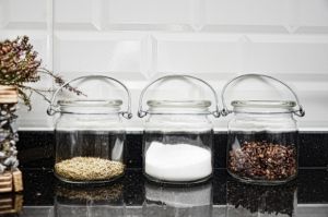 Glass Spice Jars & Canisters - Set of 3