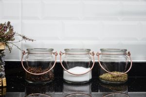 Glass Spice Jars & Canisters - Set of 3