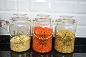Glass Stacking Spice Jars & Canisters - Set of 3