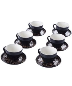 Porcelain Tea Set Black