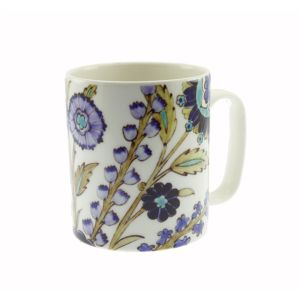 Porcelain Authentic Flower Design Mug - 8x8 - White Mugs