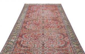 Antique Hand Woven Vintage Carpet - 264x158 - Colorful Area Rugs, Wool Area Rugs