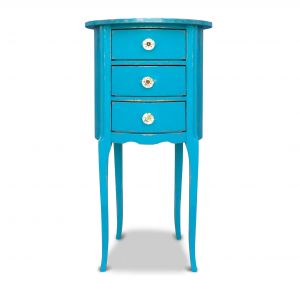 Oval big size phone stand 3 drawers