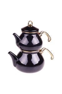 Teapot Set Black - 30x24 - Black Teapots, Enamelware Teapots