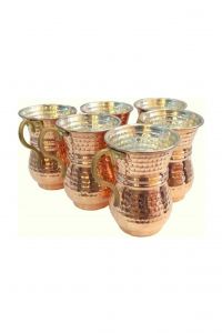 Copper Glass Set of 6 - 9.5x8 - Copper DRINKWARE