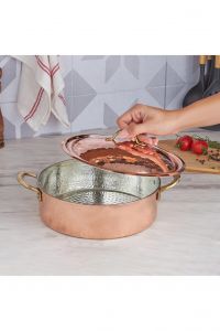 Hammered Copper Stockpot - 30x24 - Copper Soup Pots & Multi-Pots