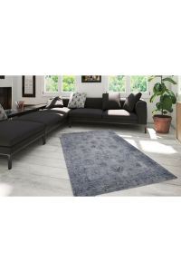 Grey Polyester Woven Rug