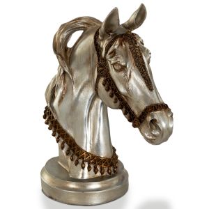 Platinum horse bust