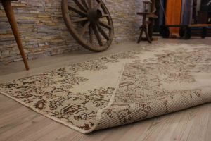 Unique Anatolian Vintage Carpet - 274x172 - Beige Area Rugs, Wool Area Rugs
