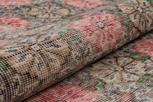 Real Hand Woven Antique Carpet - 262x152 - Red Area Rugs