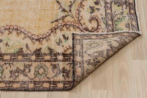 Vintage EL Woven Antique Carpet That Makes Your Home Shine With Its Beige Color - 234x162 - Colorful Area Rugs, Wool Area Rugs